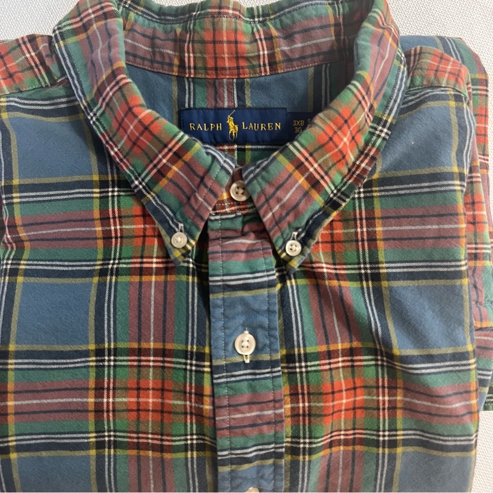 Ralph Lauren Men’s 3XL Button Down Long Sleeve Plaid Shirt
